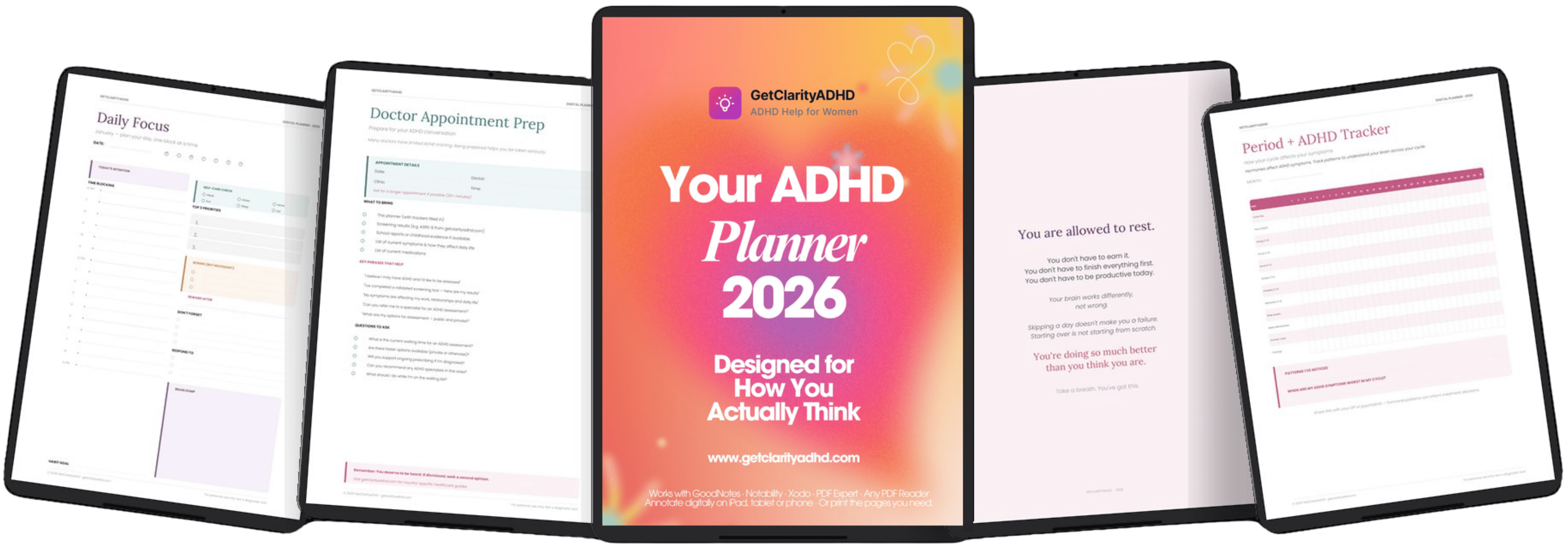 ADHD Digital Planner for Australian Women | Personal Organisation PDF ...